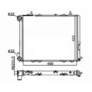 NRF B.V. Radiateur moteur pour RENAULT: Trafic, R19 (Ref: 507352A) pas cher