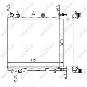 Radiateur, refroidissement moteur NRF 50430A pas cher