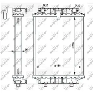 Radiateur, refroidissement moteur NRF 59183 pas cher