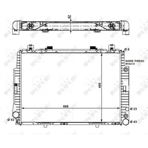 NRF B.V. Radiateur moteur pour MERCEDES-BENZ: Classe S, 140 Series (Ref: 55320) pas cher