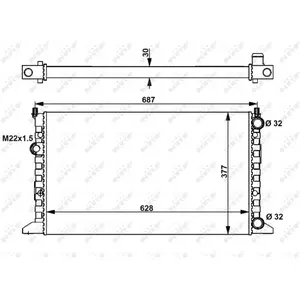 NRF B.V. Radiateur moteur pour VOLKSWAGEN: Golf Cabriolet (Ref: 54657) pas cher