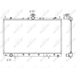 NRF B.V. Radiateur moteur pour MITSUBISHI: Grandis (Ref: 53431) pas cher