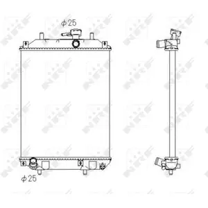 NRF B.V. Radiateur moteur pour DAIHATSU: Cuore (Ref: 53413) pas cher