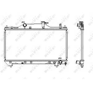 NRF B.V. Radiateur moteur pour TOYOTA: Avensis (Ref: 53380) pas cher
