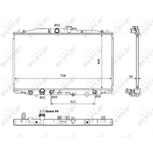 NRF B.V. Radiateur moteur pour HONDA: Accord (Ref: 53393) pas cher