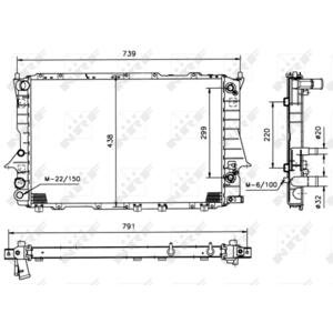 Radiateur, refroidissement moteur NRF 51317 pas cher