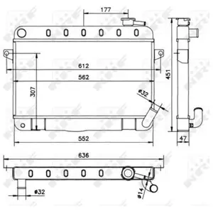 NRF B.V. Radiateur moteur pour LADA: Niva 4x4 (Ref: 52162)