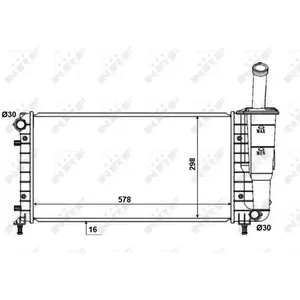 Radiateur, refroidissement moteur NRF 53601 pas cher