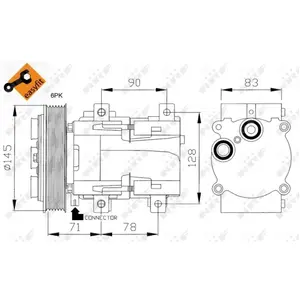 Compresseur, Climatisation Easy Fit 32085 Nrf Ford Nrf 32085 pas cher