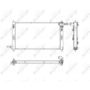 NRF B.V. Radiateur moteur pour MITSUBISHI: Outlander (Ref: 53753) pas cher