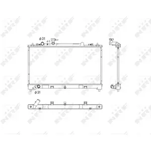 NRF B.V. Radiateur moteur pour MAZDA: 6 (Ref: 53752) pas cher