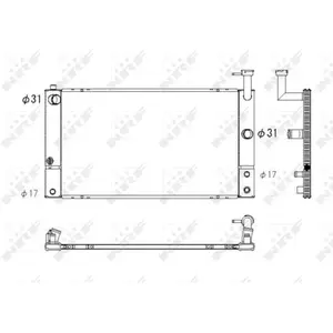 NRF B.V. Radiateur moteur pour TOYOTA: Prius (Ref: 53747) pas cher