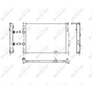 NRF B.V. Radiateur moteur pour NISSAN: Qashqai (Ref: 53755) pas cher