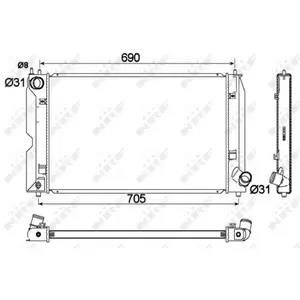 NRF 53765 Radiateur, refroidissement du moteur pas cher