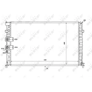 Radiateur, refroidissement moteur NRF 53842 pas cher