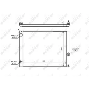 NRF 53728 Radiateur, refroidissement du moteur pas cher