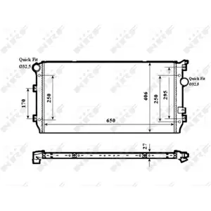 Radiateur, refroidissement moteur NRF 58339 pas cher