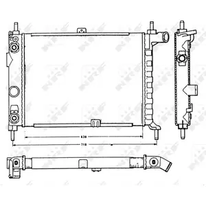 NRF B.V. Radiateur moteur pour OPEL: Kadett, Combo (Ref: 58721) pas cher