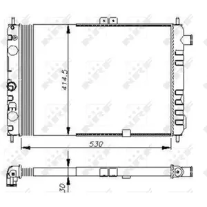 NRF B.V. Radiateur moteur pour OPEL: Ascona, Kadett (Ref: 58670) pas cher