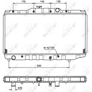 NRF B.V. Radiateur moteur pour TOYOTA: Corolla, Celica (Ref: 526711) pas cher