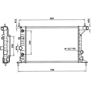 NRF 519516 Radiateur, refroidissement du moteur pas cher