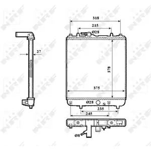 Radiateur, refroidissement moteur NRF 53862 pas cher