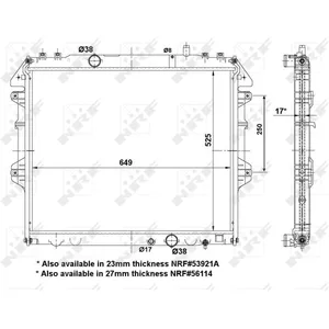 NRF B.V. Radiateur moteur pour TOYOTA: Hilux (Ref: 53921) pas cher