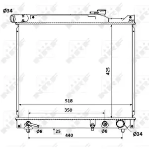 NRF B.V. Radiateur moteur pour SUZUKI: Grand Vitara (Ref: 53912) pas cher