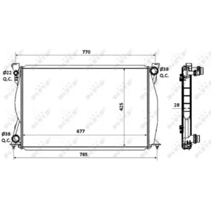 Comparateur de prix : NRF B.V. Radiateur moteur pour AUDI: A6 (Ref: 58359)