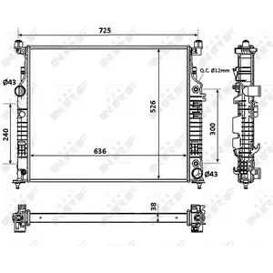 NRF 53937 Radiateur, refroidissement du moteur pas cher