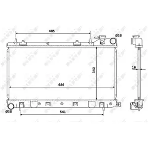 NRF B.V. Radiateur moteur pour SUBARU: Impreza, Forester (Ref: 53815) pas cher