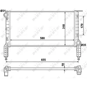 NRF B.V. Radiateur moteur pour FIAT: Doblo (Ref: 53788) pas cher