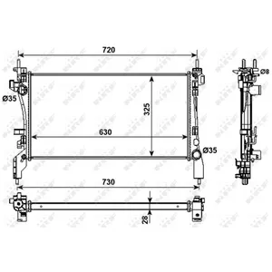 Radiateur, refroidissement moteur NRF 53982 pas cher