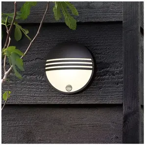 Comparateur de prix : Philips by Signify Applique ronde détecteur Yarrow IR LED IP44 H21 cm - Inox