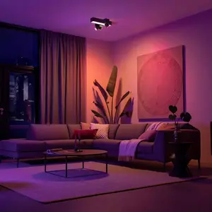 Philips Plafonnier Philips Centris Hue 3l Cross Ceiling Black