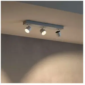 Comparateur de prix : Philips Ledkia Plafonnier LED Dimmable WarmGlow avec 3 Spots 3x4.5W Star Blanc