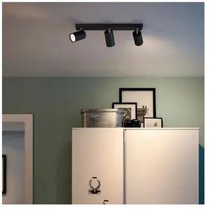 Philips by Signify Kosipo spot 3xgu10 indoor ip20 in metal black color 50593/30/pn 5059330pn pas cher