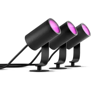 Comparateur de prix : Kit de 3 Spots extérieur Philips Hue Lily Anthracite 8W