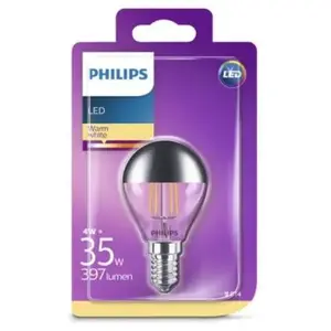 Comparateur de prix : Philips by Signify Ampoule LED E14 4W/35W - 397lm - 2700K - Blanc chaud 0,000000 Rouge