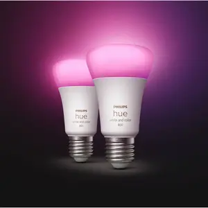 Philips Hue White and Color Ambiance Pack 2 Bombillas LED E27 9W RGB pas cher