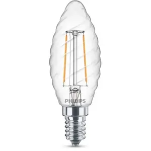 Comparateur de prix : PHILIPS LED Classic 25W Flamme Torsadée E14 Blanc Chaud Non Dimmable