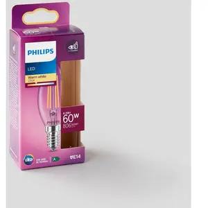 Philips Apoule LED Standard E27 60W Blanc Froid Dépolie, Verre, Lot De