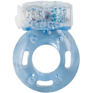 EasyToys - Anneau pénien vibrant avec stimulateur clitoridien - BleuVendu paradam-et-eve