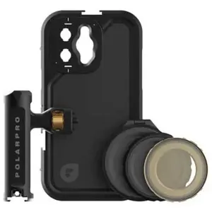 PolarPro - LiteChaser iPhone 14 Pro Max - Cage Kit - Incluant la Cage de l'iPhone 14 Pro Max - Poignée Simple - Filtre VND 3-5