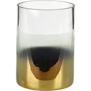 Petit bougeoir en verre doré Hurricane Pols Potten pas cher