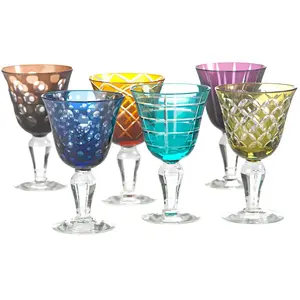 Pols Potten - Verre à vin Cutting - Multicolore - Verre - Designer Pol...