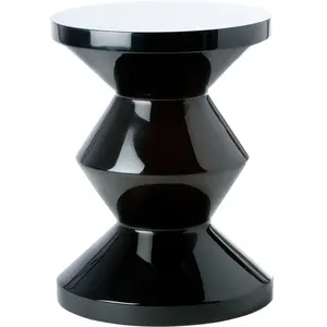 Pols Potten - Tabouret Zig Zag - Noir - Polyester laqué - Designer Pol... pas cher