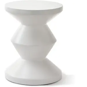 Pols Potten - Tabouret Zig Zag Outdoor Blanc taille unique pas cher
