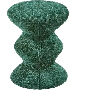Pols Potten - Tabouret rembourré Zig Zag - Vert - Mousse pas cher