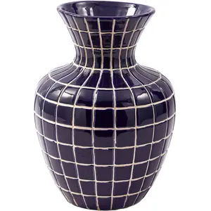 Vase en céramique bleu 30x40cm Hamam - Pols Potten pas cher